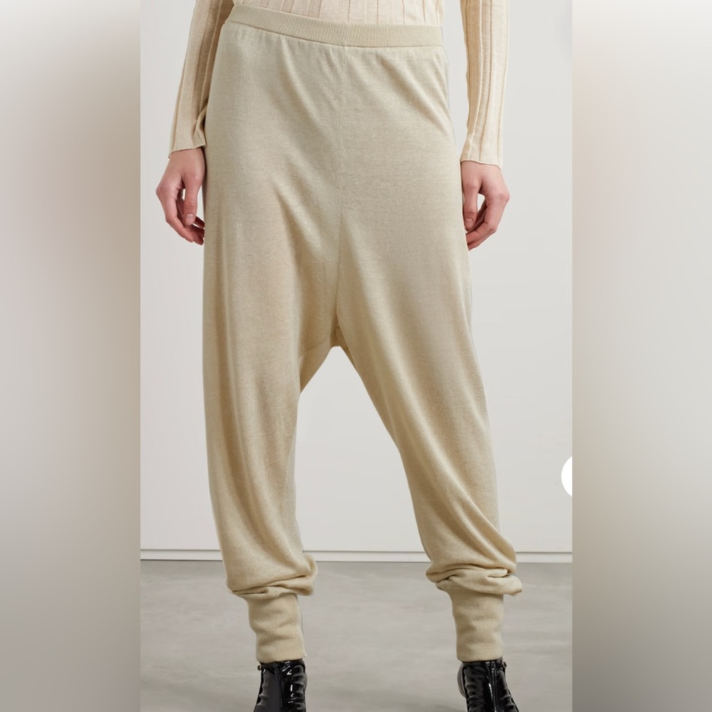 The Row Cream Track Pants
